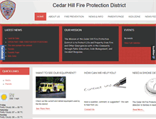 Tablet Screenshot of cedarhillfire.com